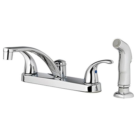 HOMEWERKS HomePointe Kitchen Faucet with 2 Decorative Lever Handle - Chrome 242106